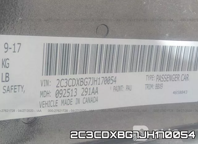 2C3CDXBG7JH170054 фото 10