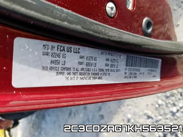 2C3CDZAG7KH563521 фото 2