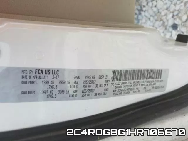 2C4RDGBG1HR706670 фото 2