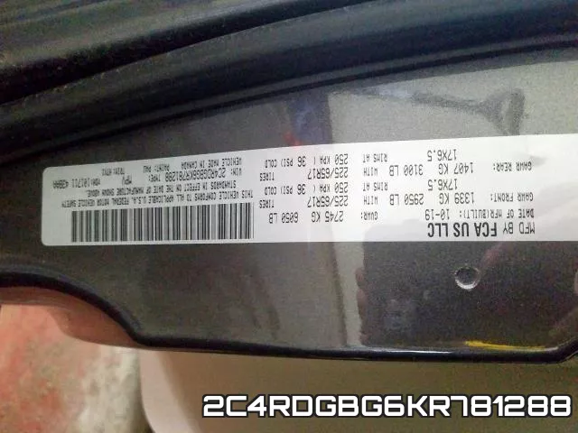 2C4RDGBG6KR781288 фото 2