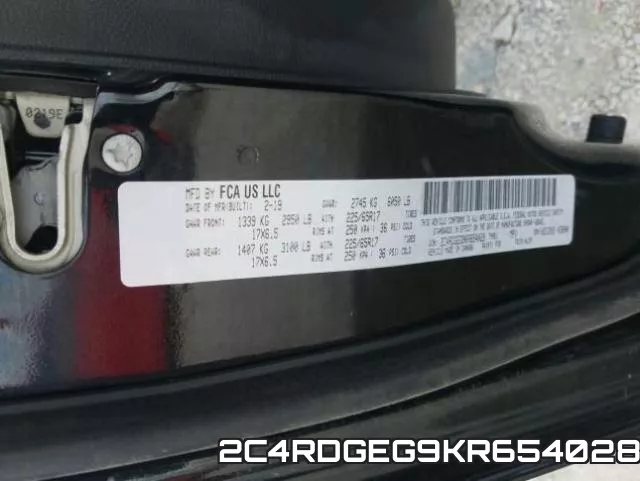 2C4RDGEG9KR654028 фото 2