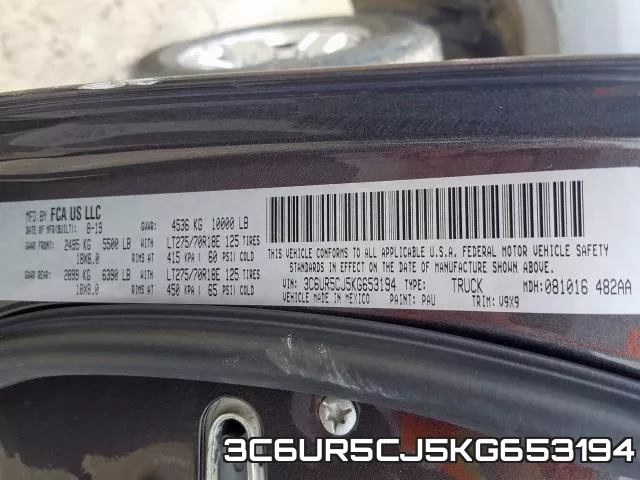 3C6UR5CJ5KG653194 фото 2