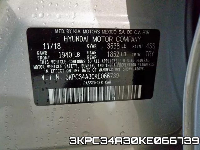 3KPC34A30KE066739 фото 2