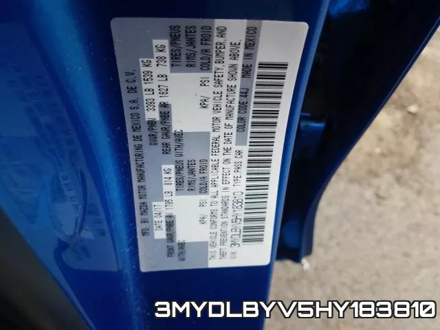3MYDLBYV5HY183810 фото 2