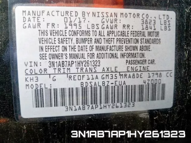 3N1AB7AP1HY261323 фото 2