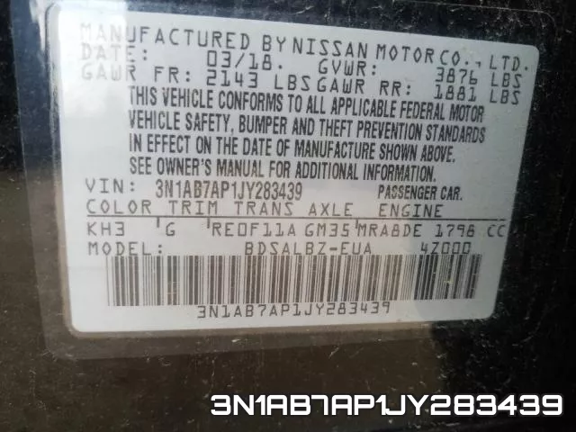 3N1AB7AP1JY283439 фото 2