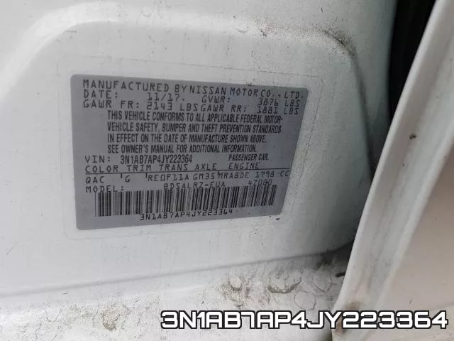 3N1AB7AP4JY223364 фото 2