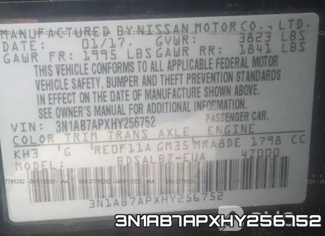 3N1AB7APXHY256752 фото 10