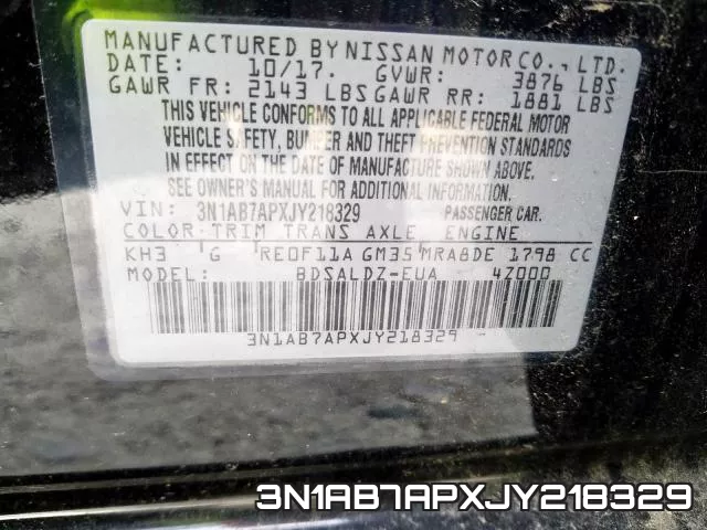 3N1AB7APXJY218329 фото 2