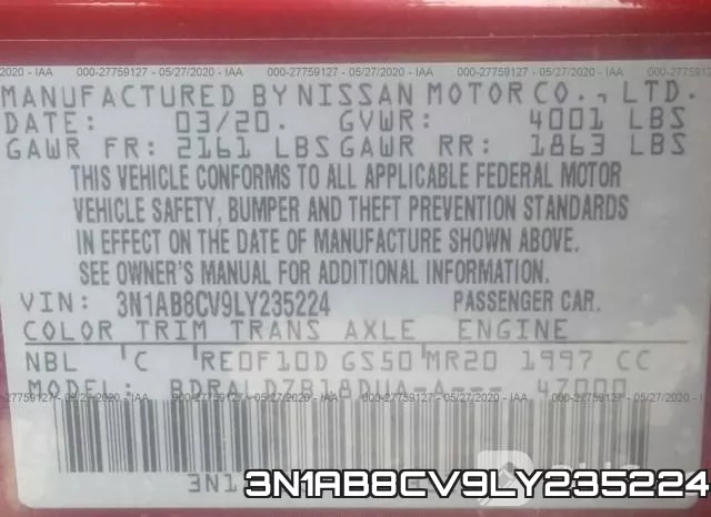 3N1AB8CV9LY235224 фото 10