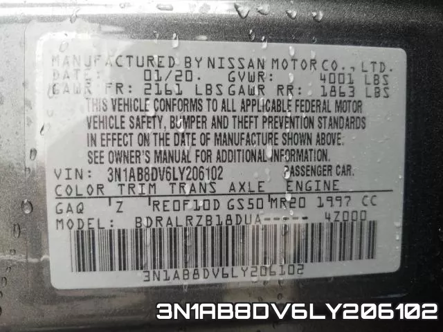 3N1AB8DV6LY206102 фото 2