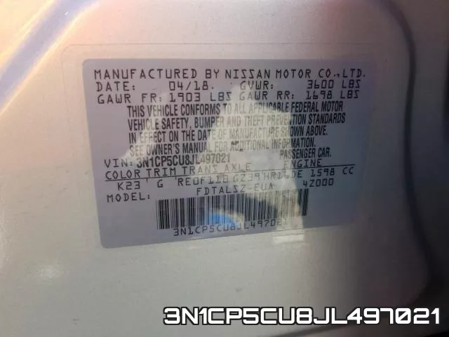 3N1CP5CU8JL497021 фото 2