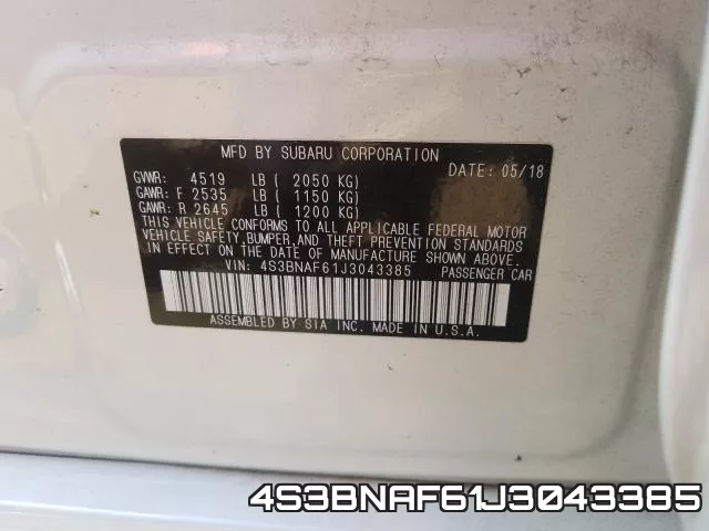 4S3BNAF61J3043385 фото 2