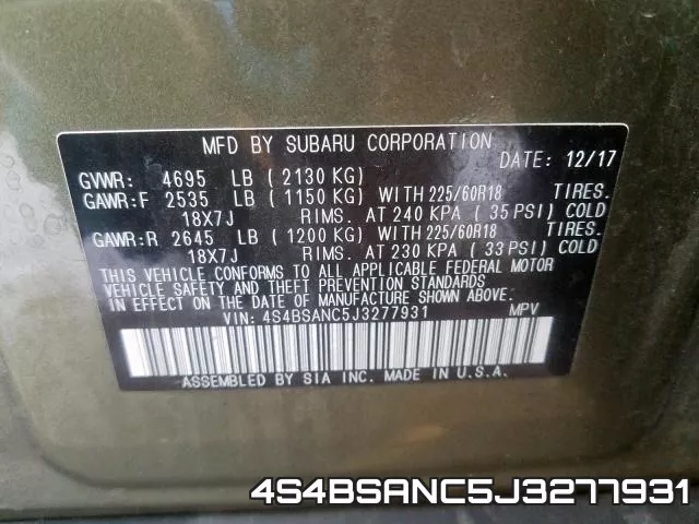 4S4BSANC5J3277931 фото 2