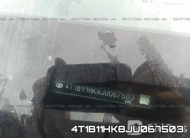 4T1B11HK8JU067503 фото 10