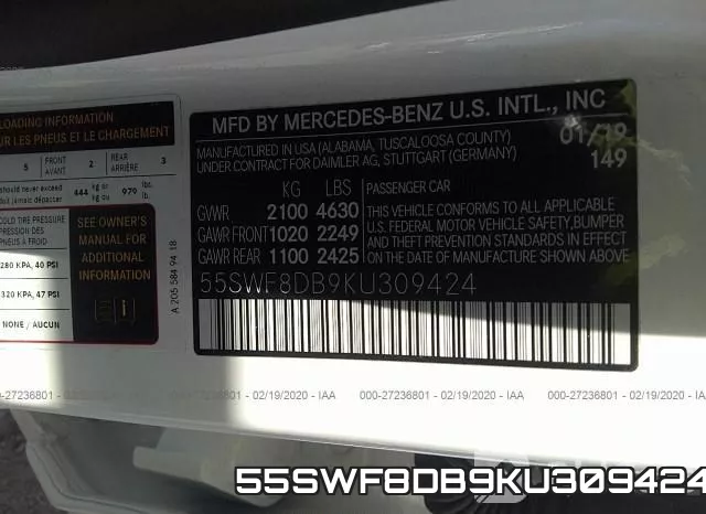 55SWF8DB9KU309424 фото 10
