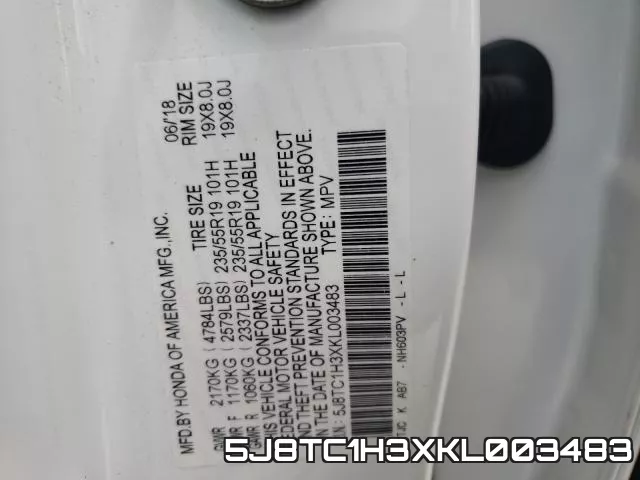 5J8TC1H3XKL003483 фото 2
