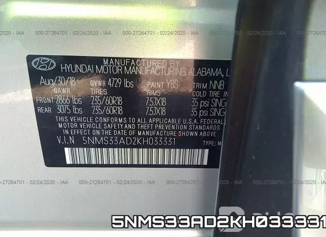 5NMS33AD2KH033331 фото 10