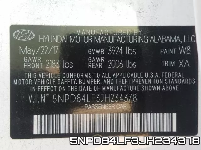 5NPD84LF3JH234378 фото 2