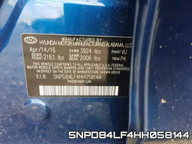 5NPD84LF4HH058144 фото 2