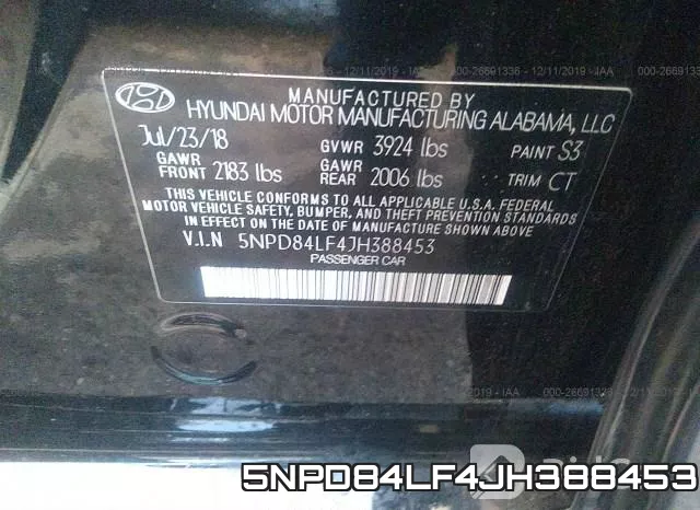 5NPD84LF4JH388453 фото 10