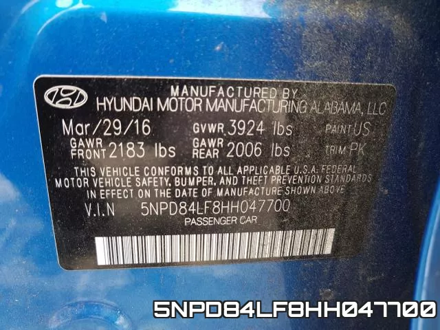 5NPD84LF8HH047700 фото 2