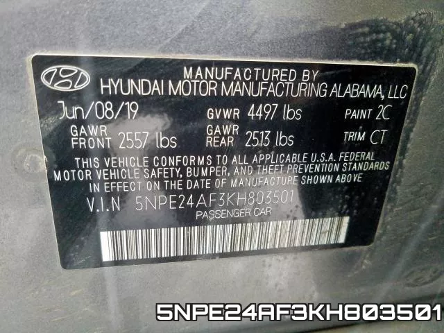 5NPE24AF3KH803501 фото 2