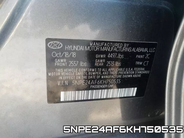 5NPE24AF6KH750535 фото 2