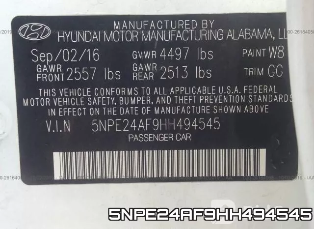 5NPE24AF9HH494545 фото 10