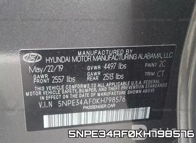 5NPE34AF0KH798576 фото 10