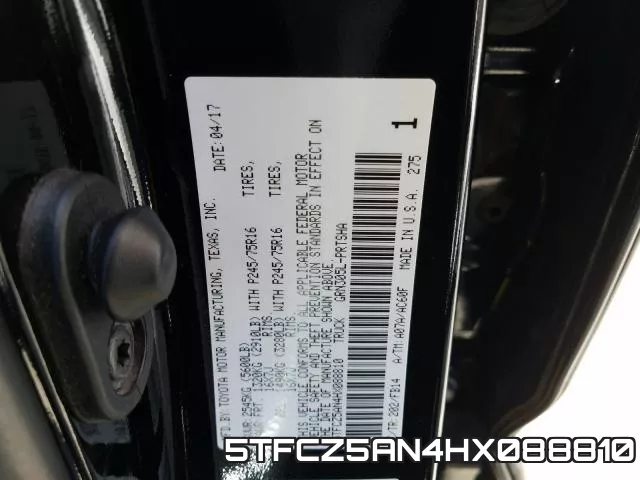 5TFCZ5AN4HX088810 фото 2
