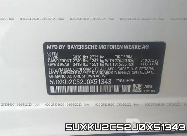 5UXKU2C52J0X51343 фото 10