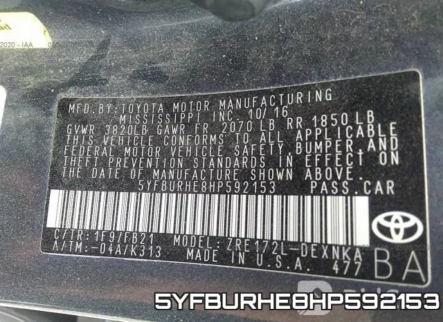 5YFBURHE8HP592153 фото 10
