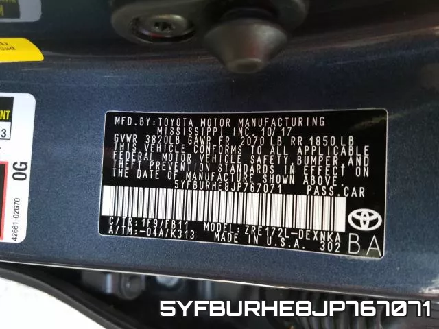 5YFBURHE8JP767071 фото 2