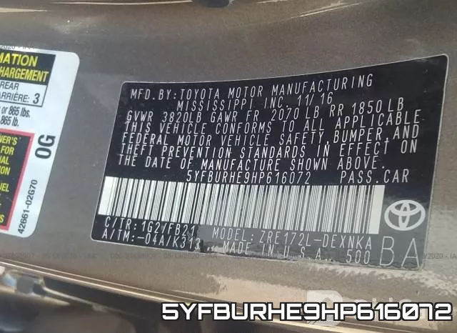 5YFBURHE9HP616072 фото 10