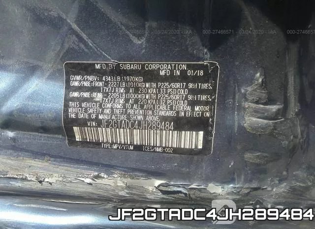 JF2GTADC4JH289484 фото 10