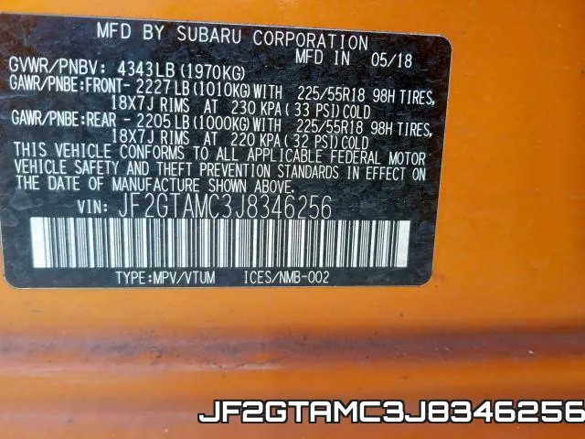 JF2GTAMC3J8346256 фото 2