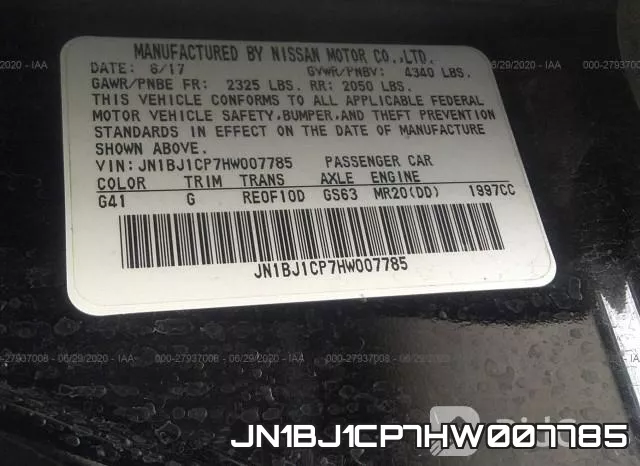JN1BJ1CP7HW007785 фото 10