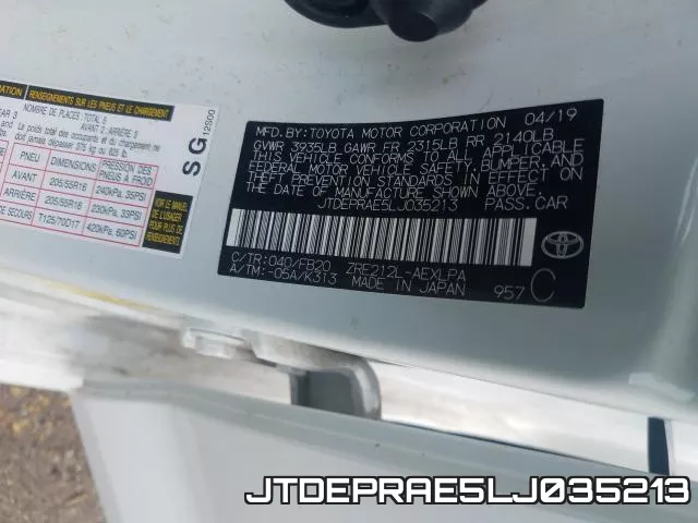 JTDEPRAE5LJ035213 фото 2