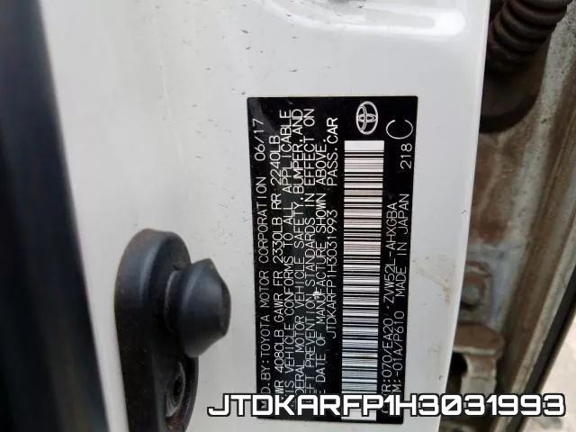JTDKARFP1H3031993 фото 2