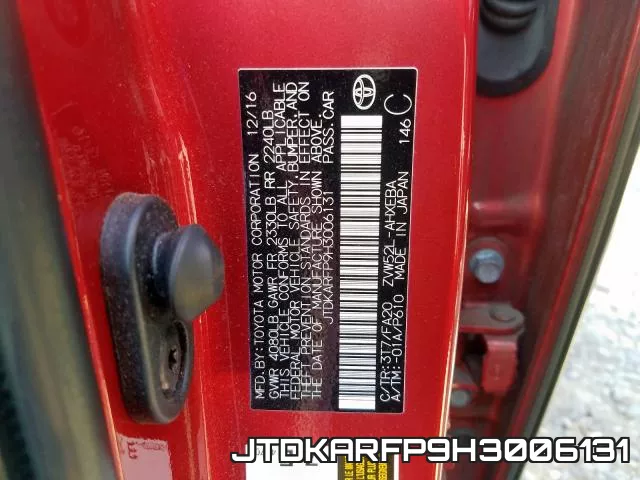 JTDKARFP9H3006131 фото 2