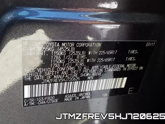 JTMZFREV5HJ720625 фото 2