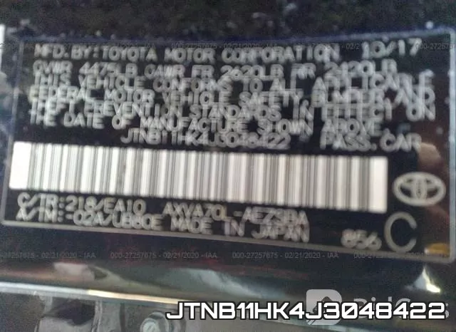JTNB11HK4J3048422 фото 10