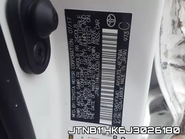 JTNB11HK6J3026180 фото 2
