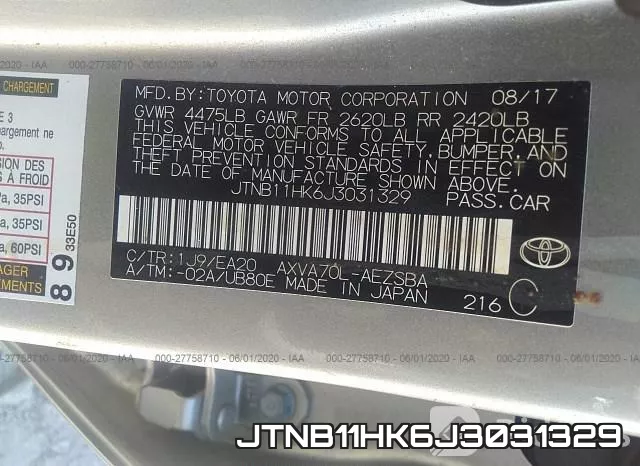 JTNB11HK6J3031329 фото 10