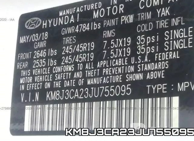 KM8J3CA23JU755095 фото 10