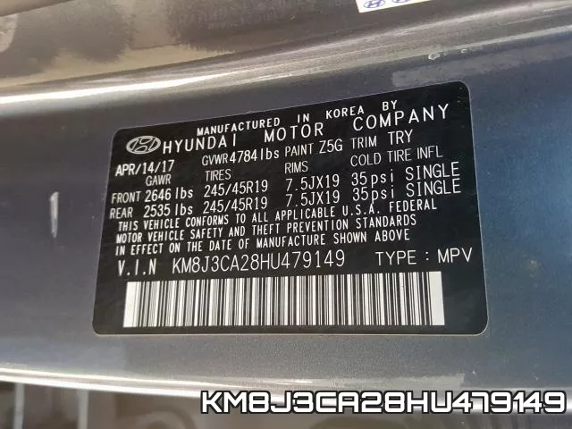 KM8J3CA28HU479149 фото 2