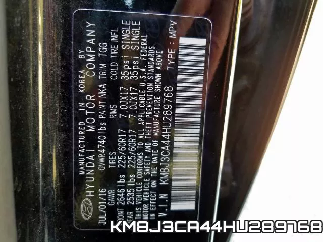 KM8J3CA44HU289768 фото 2