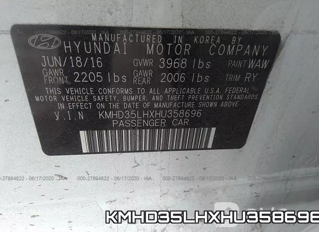 KMHD35LHXHU358696 фото 10