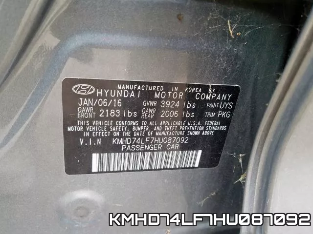 KMHD74LF7HU087092 фото 2
